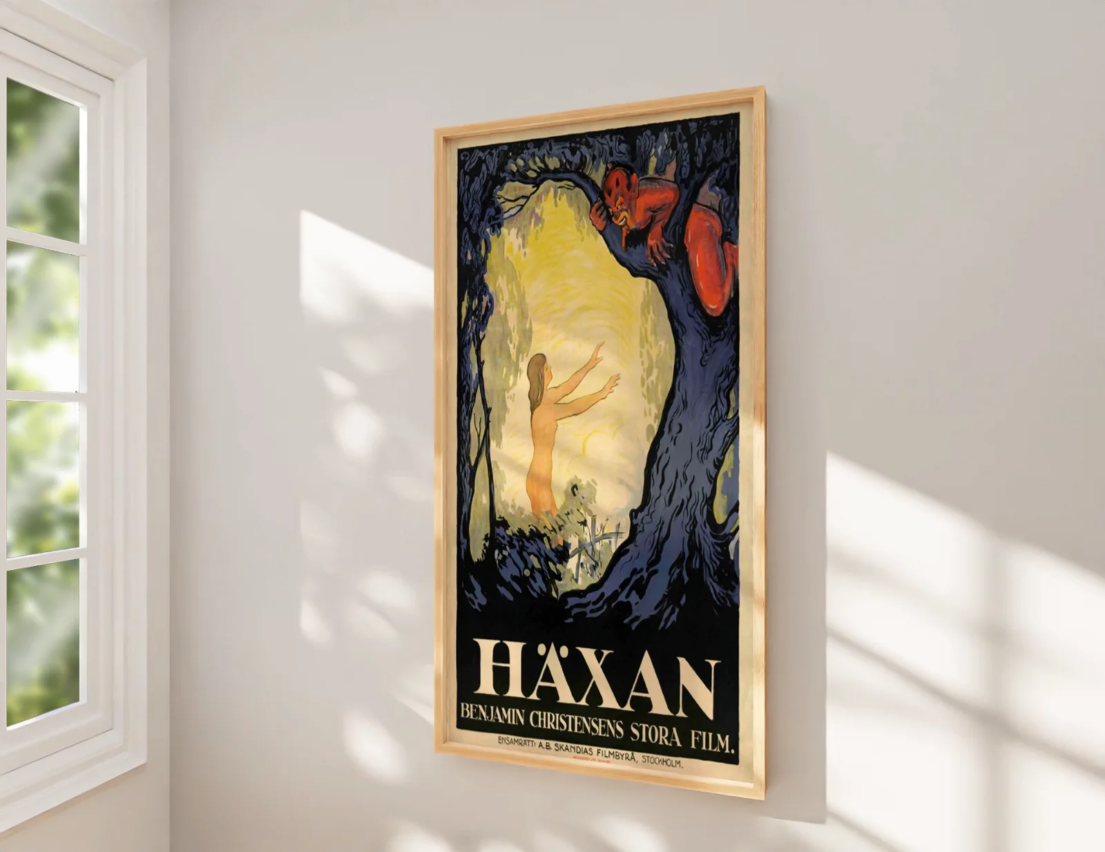 Häxan - 1922 Silent Horror / Documentary 11" x 15.75" Swedish Film Poster, image 2