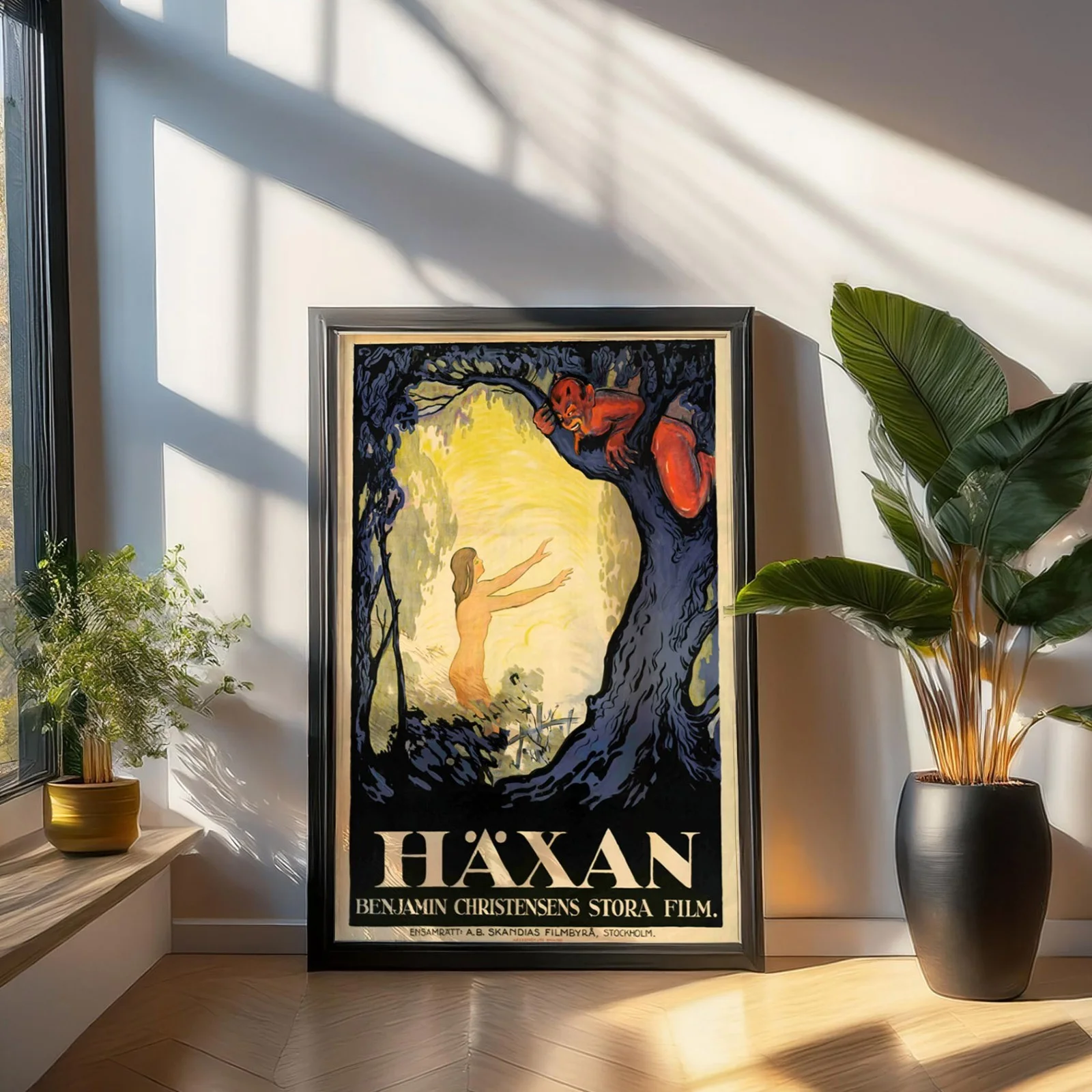 Häxan - 1922 Silent Horror / Documentary 11" x 15.75" Swedish Film Poster, image 3