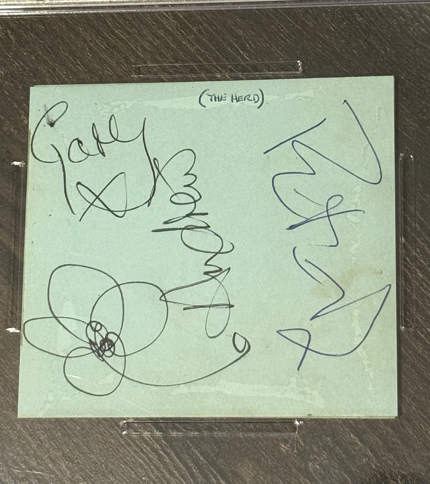 The Herd Signed Album Page Peter Frampton Vintage Early Autograph PSA Authentic, image 2
