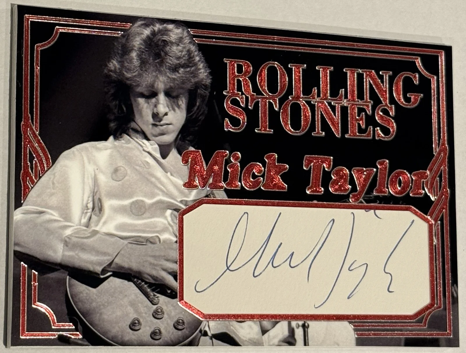 Mick Taylor Custom Cut Autograph Card with JSA Authentic Auto The Rolling Stones, image 2
