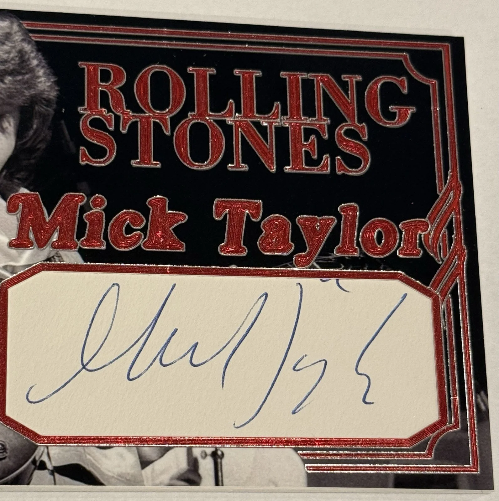 Mick Taylor Custom Cut Autograph Card with JSA Authentic Auto The Rolling Stones, image 3