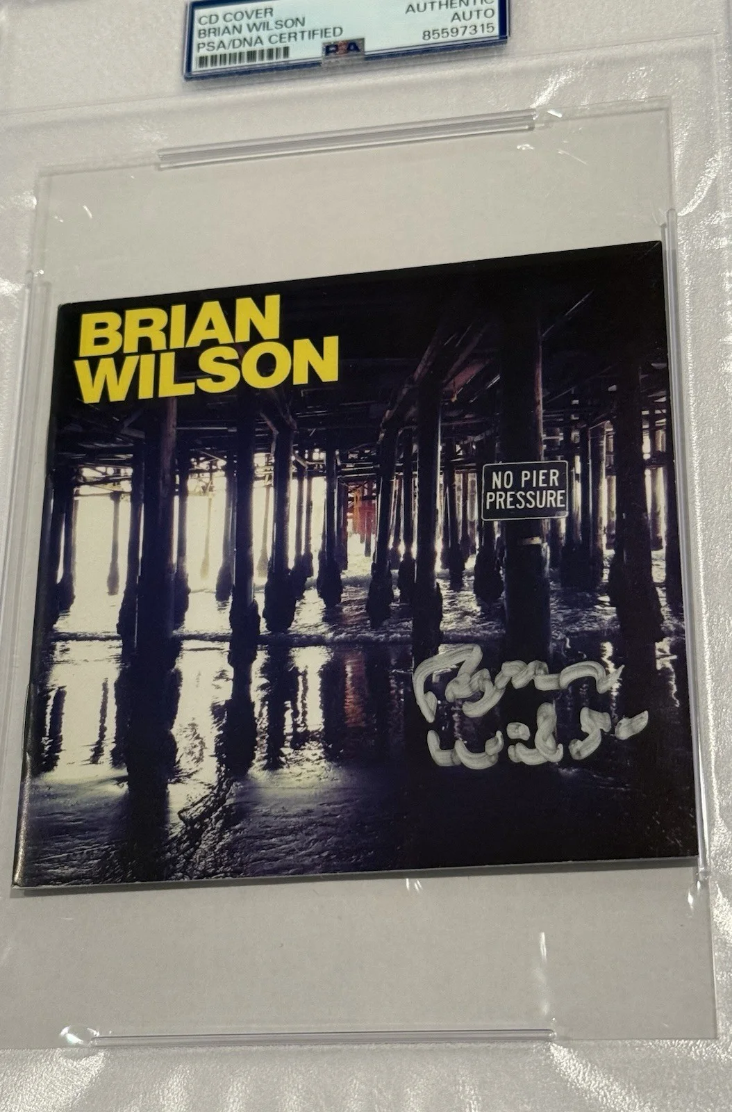 Brian Wilson Signed No Pier Pressure CD Cover PSA Authentic Auto The Beach Boys, image 2