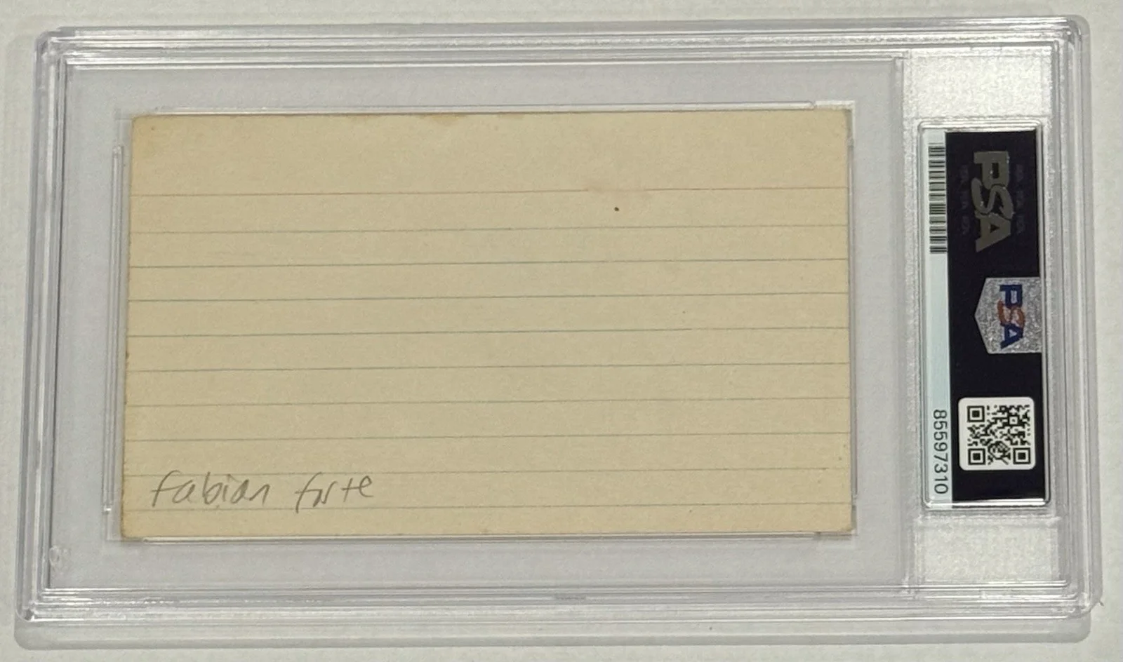 Fabian Forte Signed Index Card PSA Authentic Autograph Singer and Actor, image 3