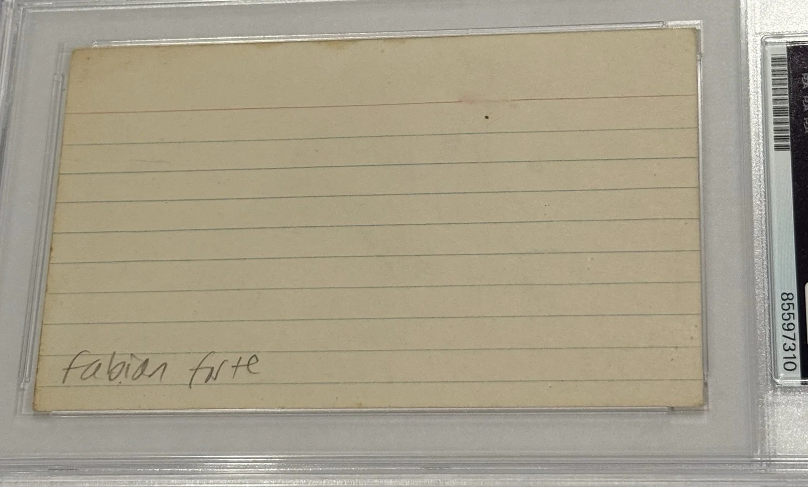Fabian Forte Signed Index Card PSA Authentic Autograph Singer and Actor, image 4