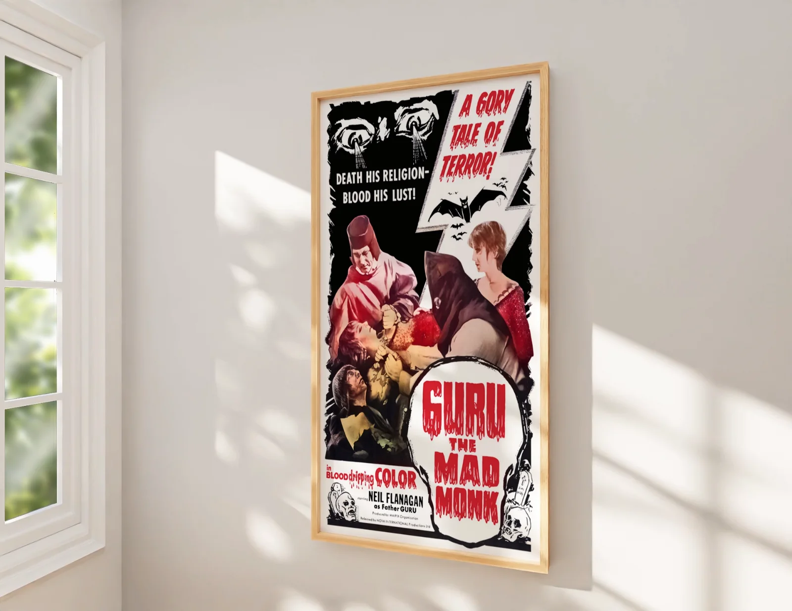 Guru, The Mad Monk - 1970 Cult Horror B-movie 27.2" x 41" US One Sheet Poster, изображение 2