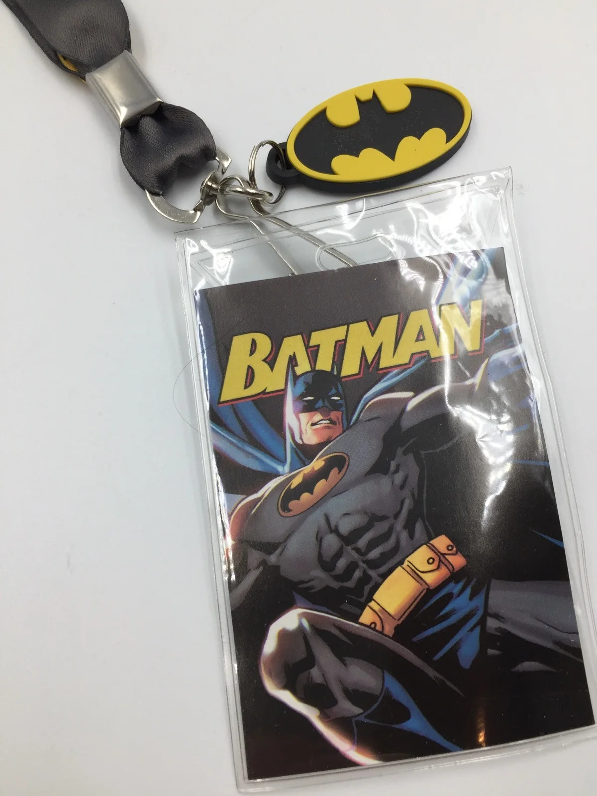 Batman Logo Lanyard With Id Holder • Officially Licensed DC Comics • NEW, image 2