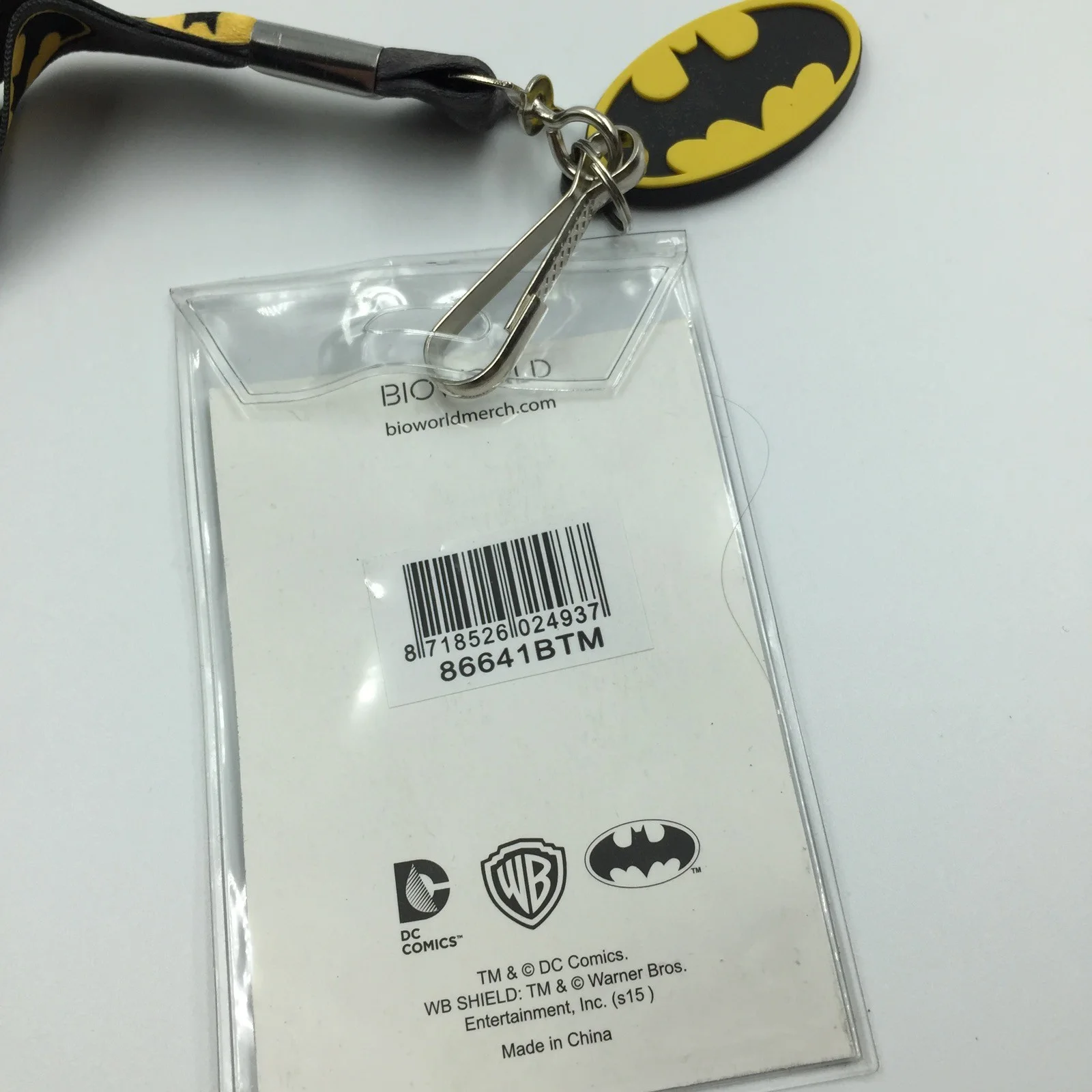 Batman Logo Lanyard With Id Holder • Officially Licensed DC Comics • NEW, image 3