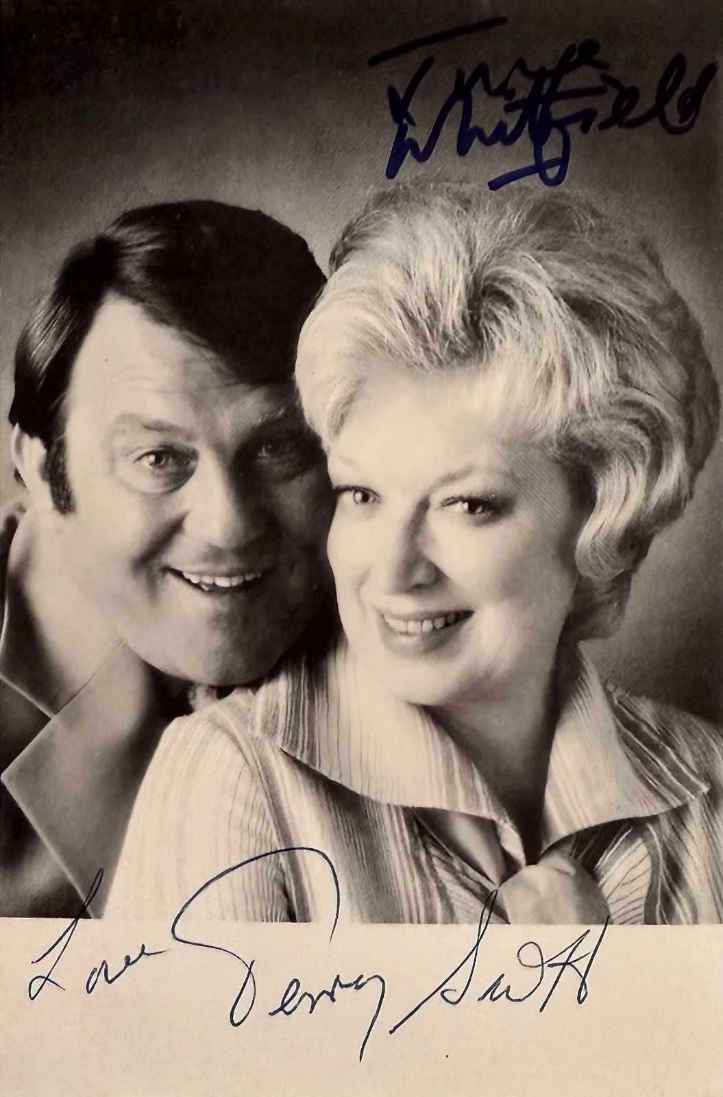 Terry Scott, June Whitfield — JUNE WHITFIELD & TERRY SCOTT Dual Signed Autographed 4"x 6" PHOTO TERRY and JUNE