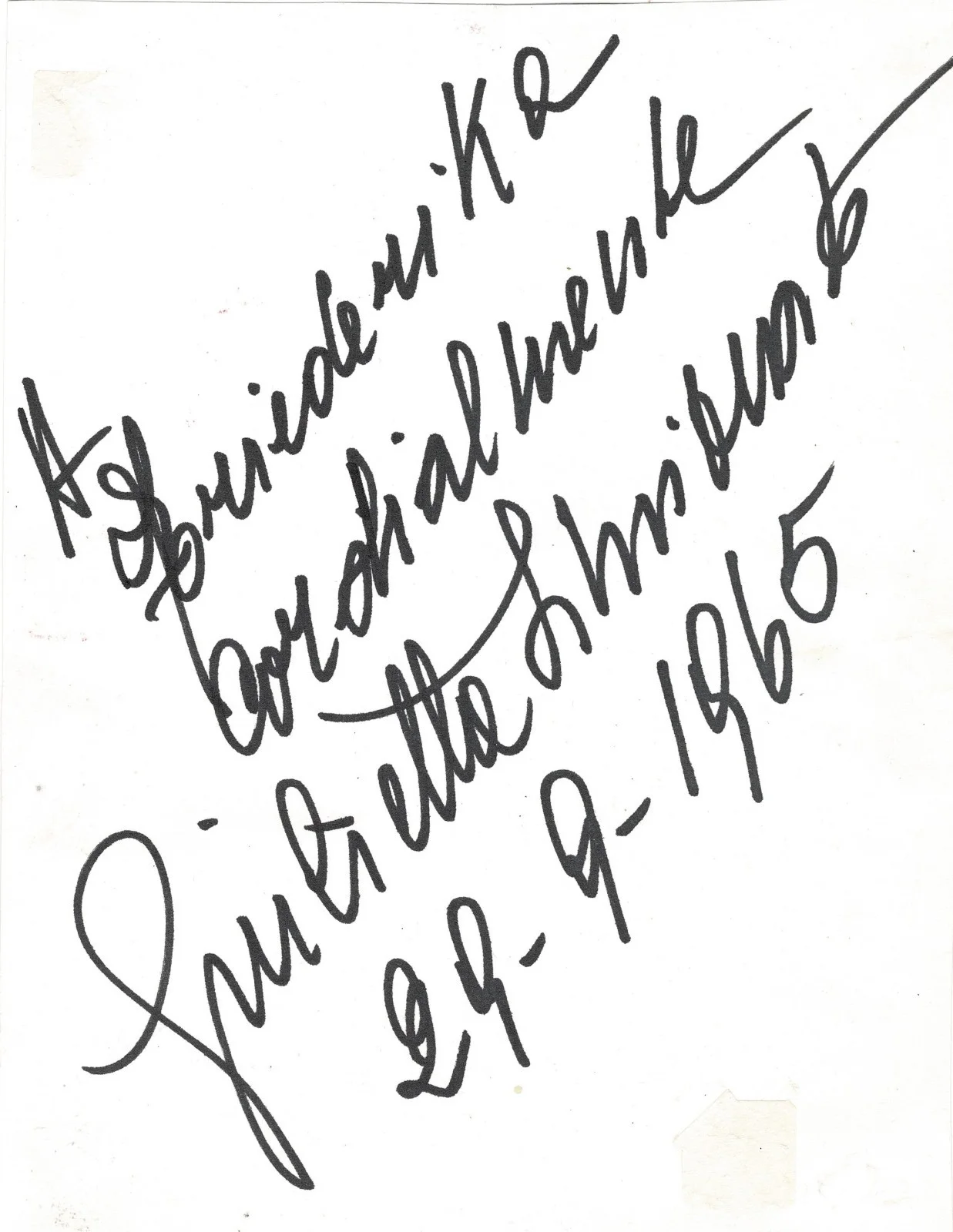 Giulietta Simionato Autograph Lot Signed Hand-Colored Photos & Page 1965, image 3