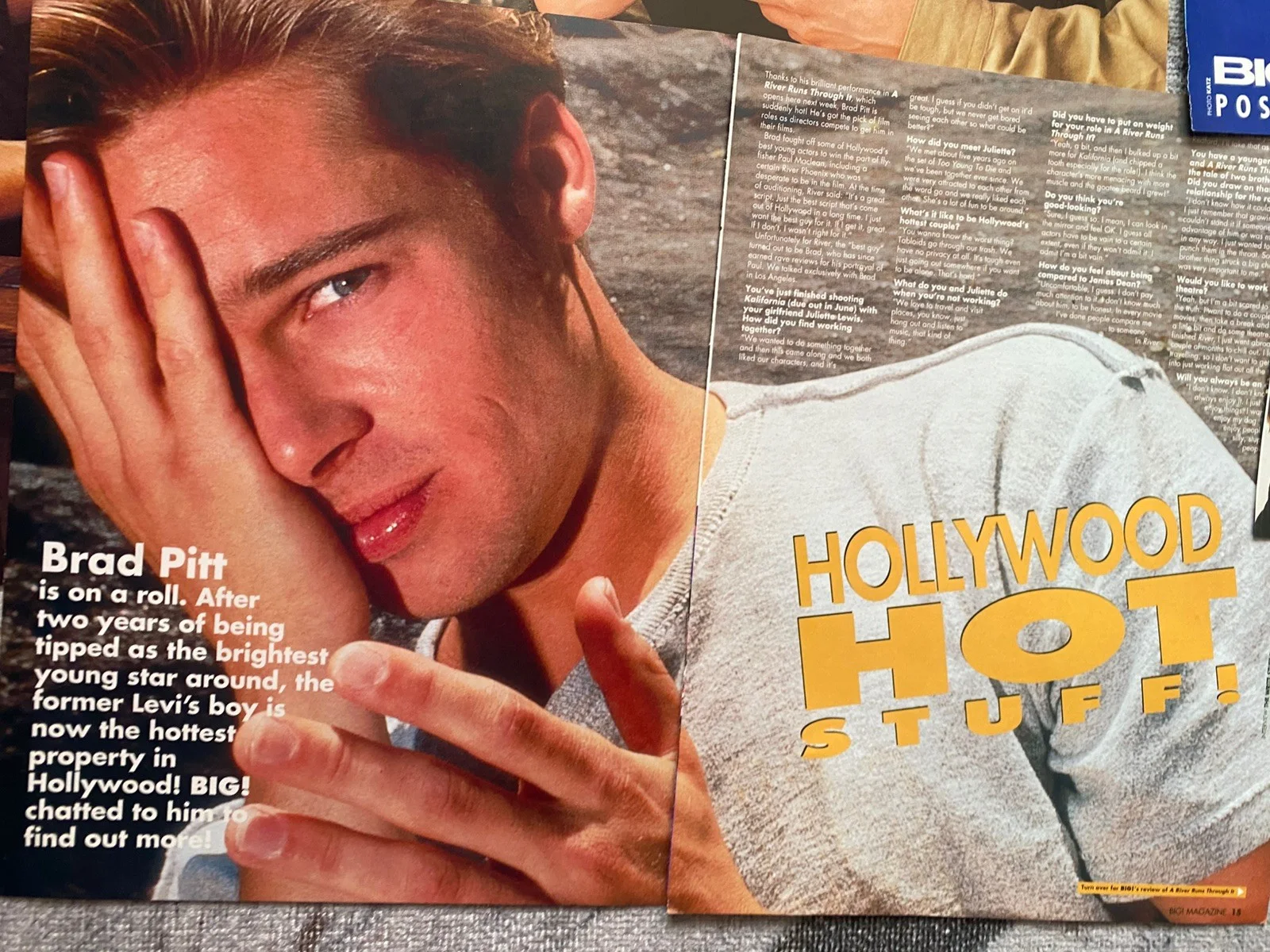 BRAD PITT Poster & Article Magazine Cuttings, image 4