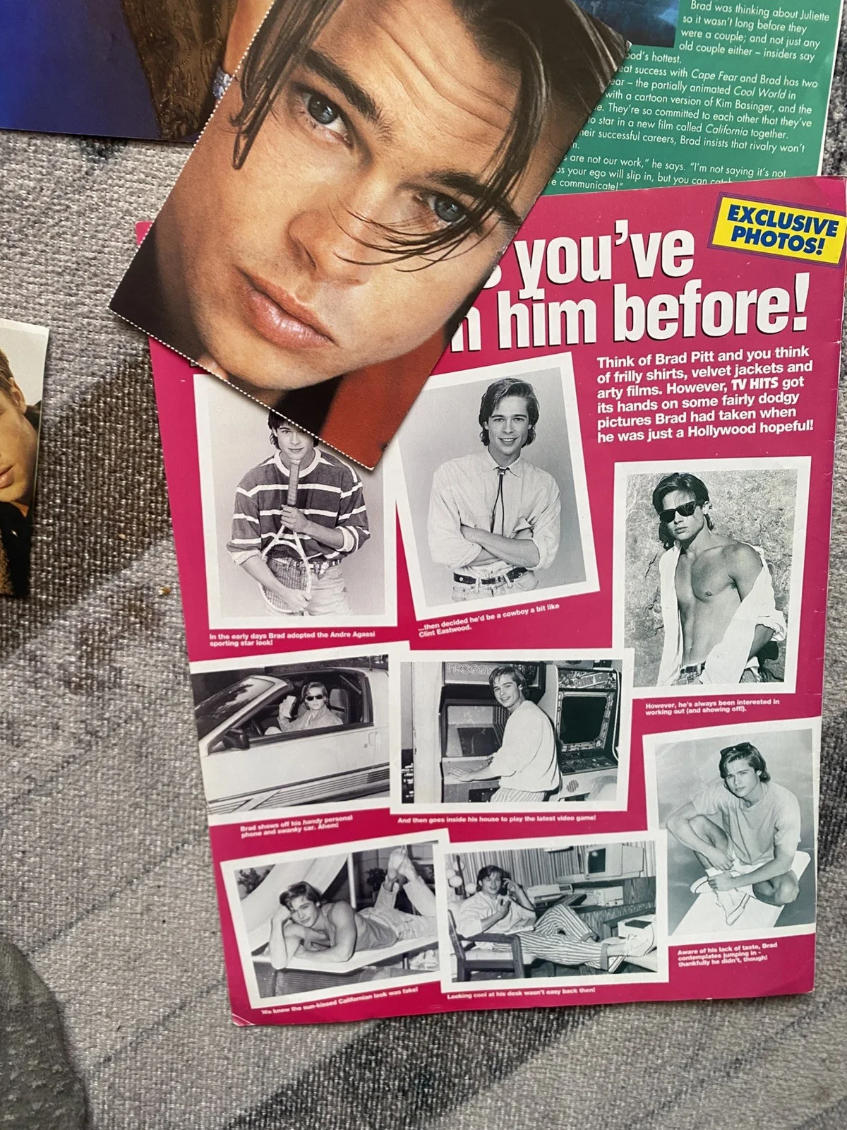 BRAD PITT Poster & Article Magazine Cuttings, image 5