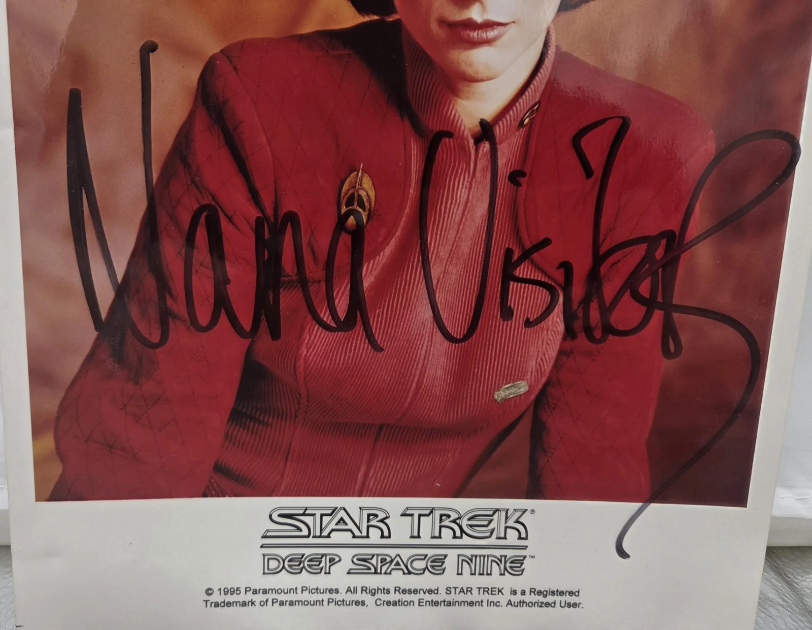 Nana Visitor — Vintage Star Trek DS9 Kira Nerys Nana Visitor 8x10 Signed Official Photo 1995, изображение 2