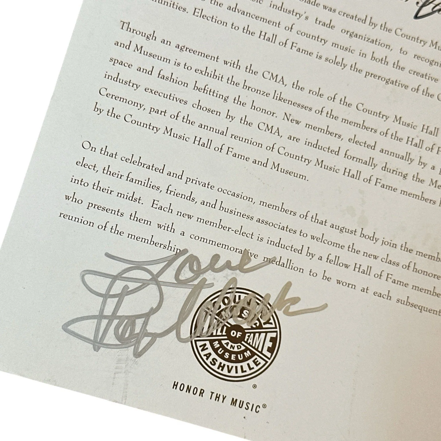 Roy Clark & Charlie McCoy Signed Autograph 2009 Country Music Hall Fame PROGRAM!, изображение 2