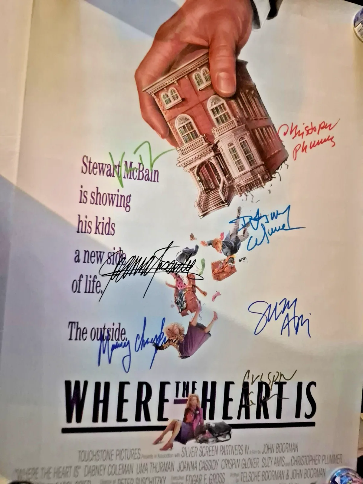 seen below — WHERE THe heart is CAST SIGNED MOVIE POSTER-w./COA ekim, image 2