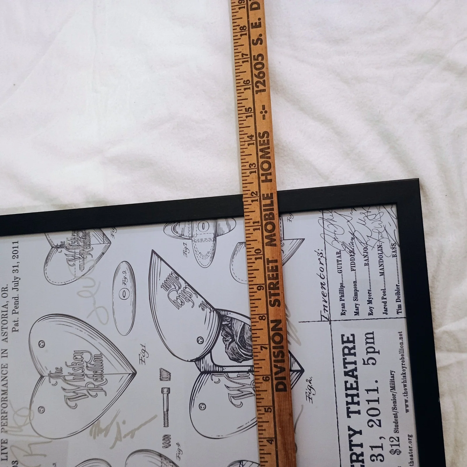 The Whiskey Rebellion Signed Concert Poster Liberty Theatre Astoria OR 2011, изображение 3