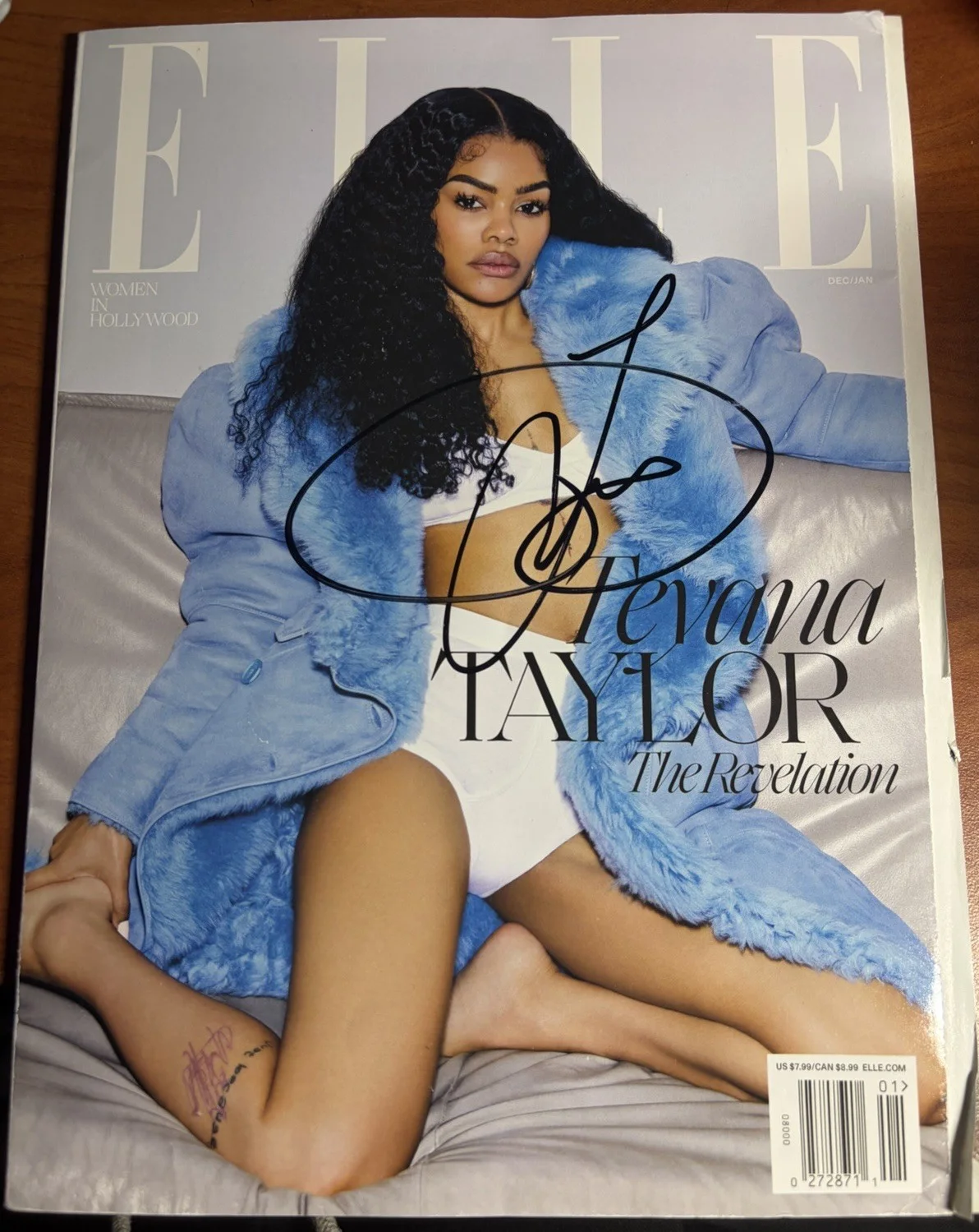 Teyana Taylor — Teyana Taylor signed Elle Women In Hollywood magazine PROOF ONE BATTLE AFTER