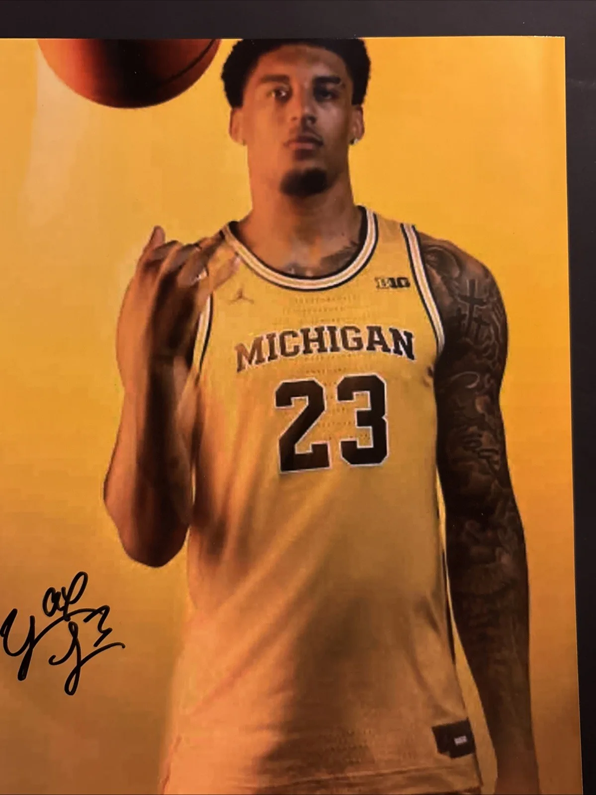 Yaxel Lendeborg Signed 8 By 10 Photo Michigan Wolverines National Champions, изображение 4