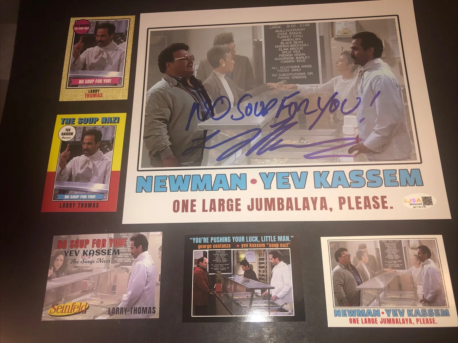 Larry Thomas — JSA Larry Thomas Signed Soup Nazi Seinfeld Autographed 8x10 Free Bonus Card 790