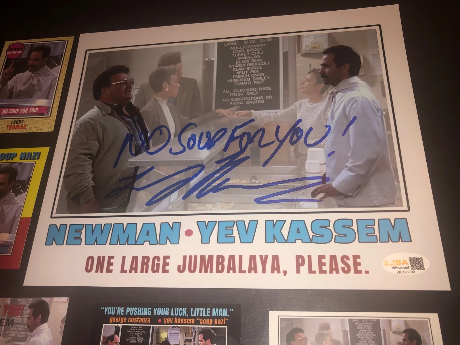 Larry Thomas — JSA Larry Thomas Signed Soup Nazi Seinfeld Autographed 8x10 Free Bonus Card 790, изображение 2