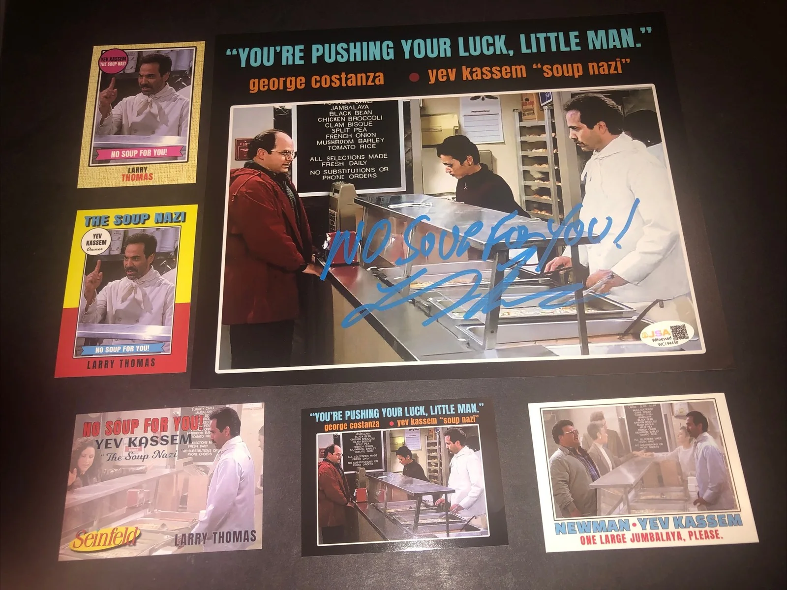 Larry Thomas — JSA Larry Thomas Signed Soup Nazi Seinfeld Autographed 8x10 Free Bonus Card 448