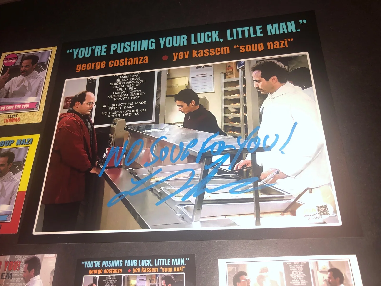 Larry Thomas — JSA Larry Thomas Signed Soup Nazi Seinfeld Autographed 8x10 Free Bonus Card 448, изображение 2