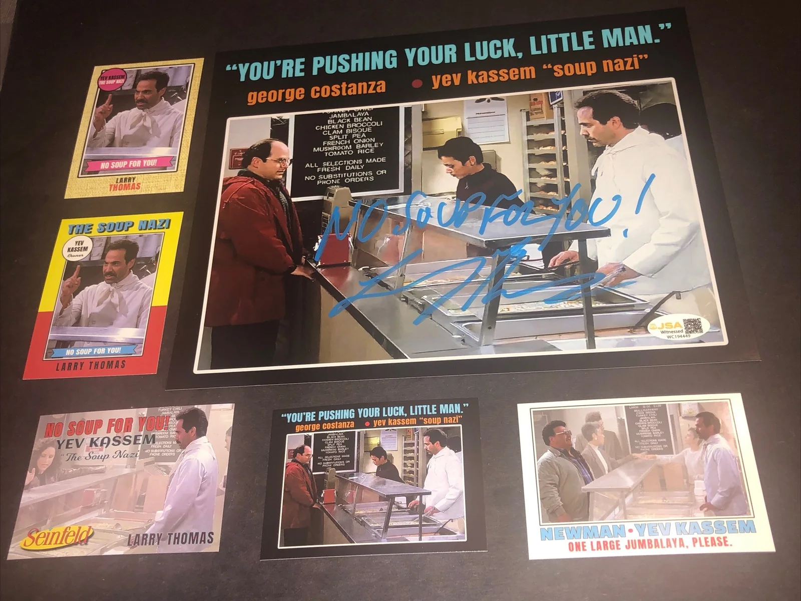 Larry Thomas — JSA Larry Thomas Signed Soup Nazi Seinfeld Autographed 8x10 Free Bonus Card 449