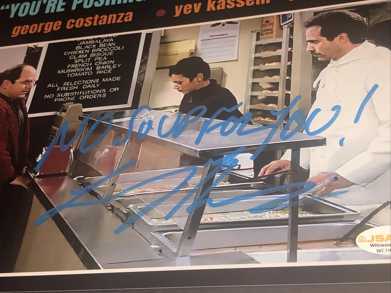 Larry Thomas — JSA Larry Thomas Signed Soup Nazi Seinfeld Autographed 8x10 Free Bonus Card 449, image 3