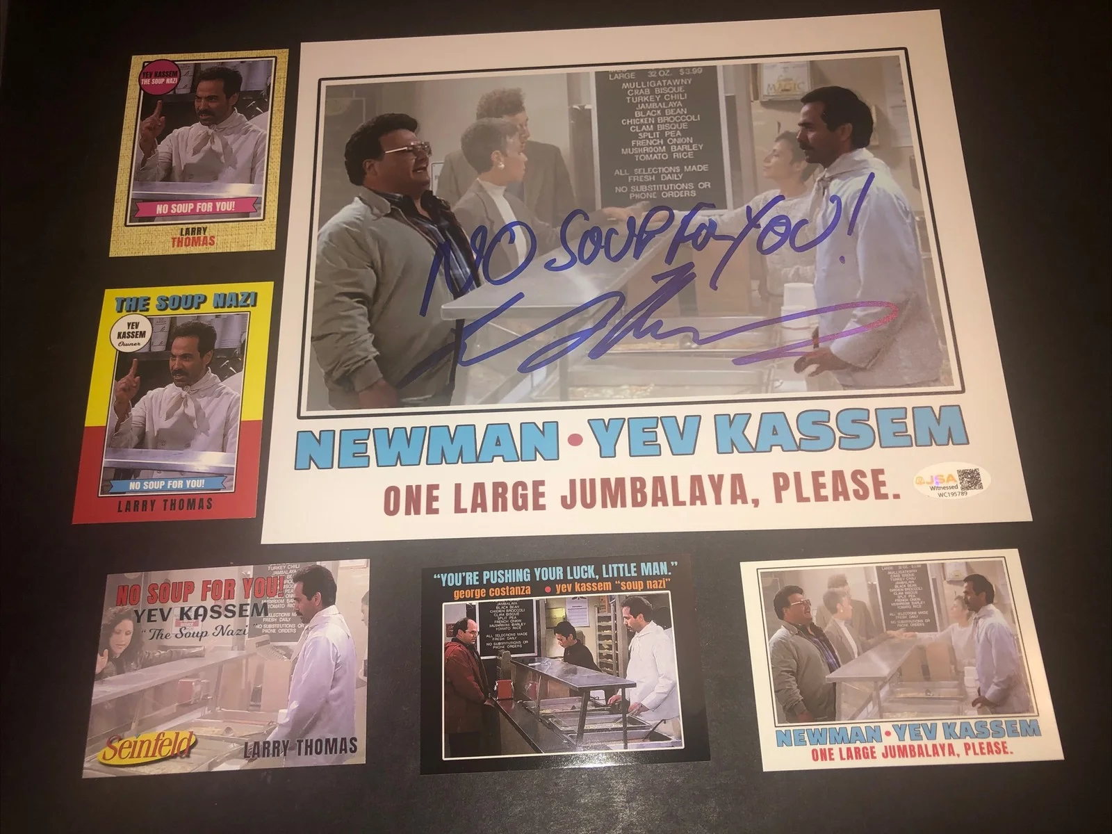 Larry Thomas — JSA Larry Thomas Signed Soup Nazi Seinfeld Autographed 8x10 Free Bonus Card 789