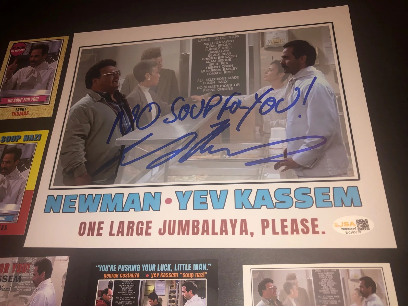 Larry Thomas — JSA Larry Thomas Signed Soup Nazi Seinfeld Autographed 8x10 Free Bonus Card 789, image 2