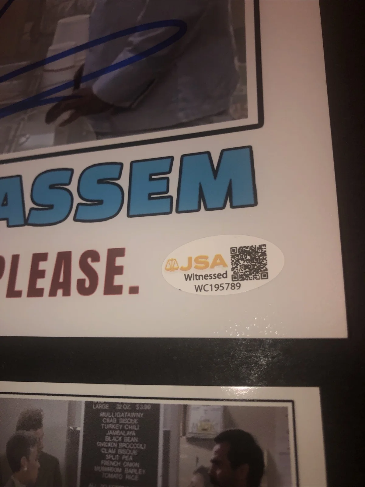 Larry Thomas — JSA Larry Thomas Signed Soup Nazi Seinfeld Autographed 8x10 Free Bonus Card 789, image 3