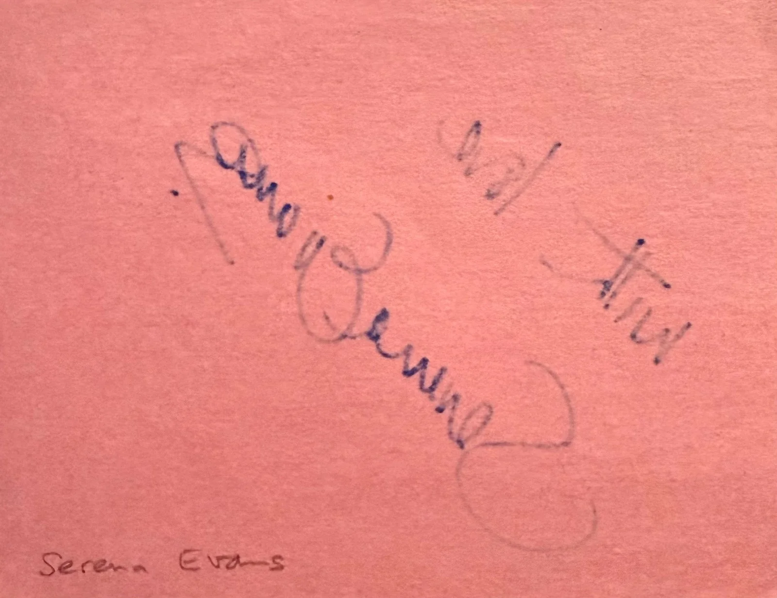 Serena Evans — SERENA EVANS Autographed Signed 4"x 5" ALBUM PAGE The Thin Blue Line DESCENDANTS, изображение 2