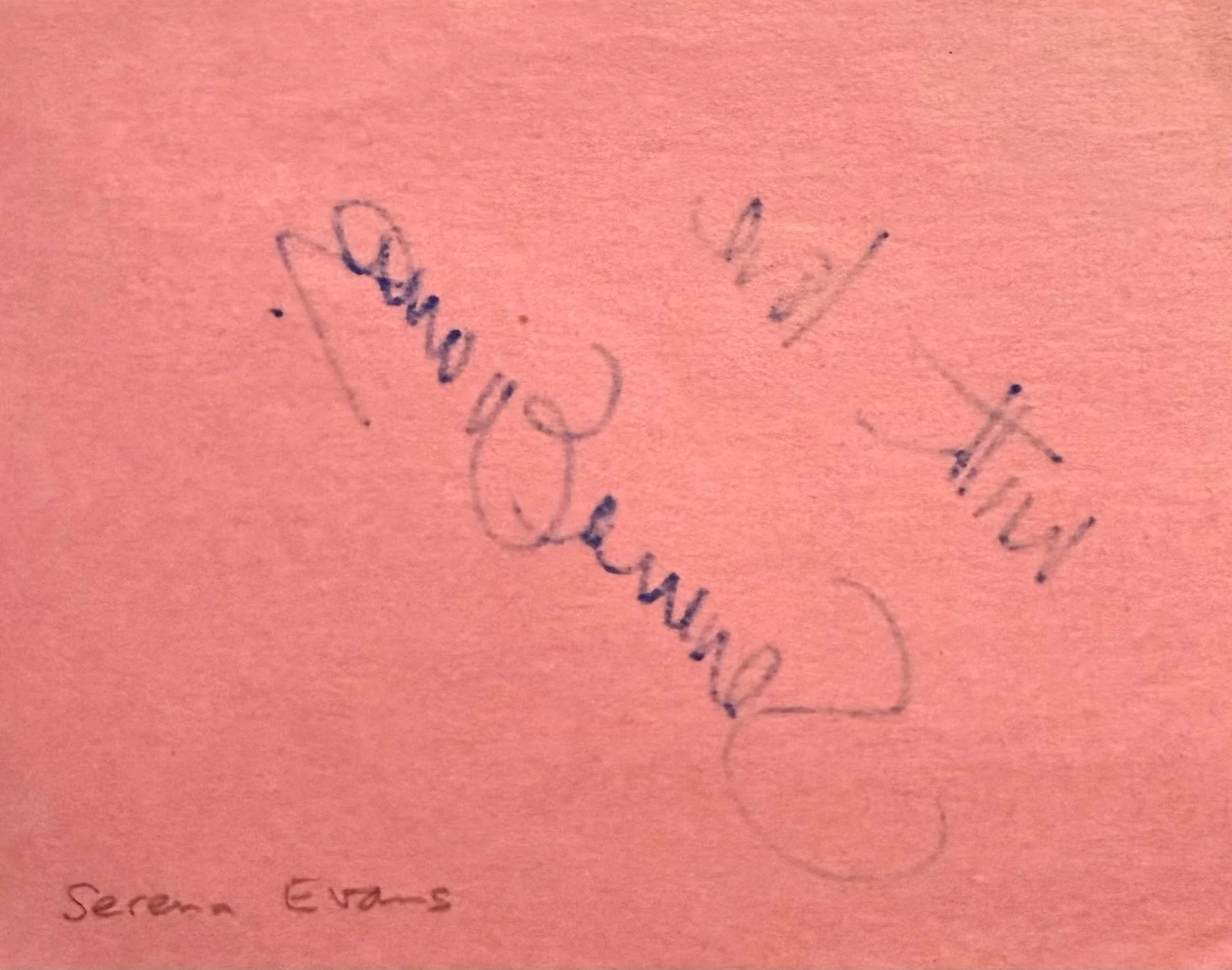 Serena Evans — SERENA EVANS Autographed Signed 4"x 5" ALBUM PAGE The Thin Blue Line DESCENDANTS, изображение 4