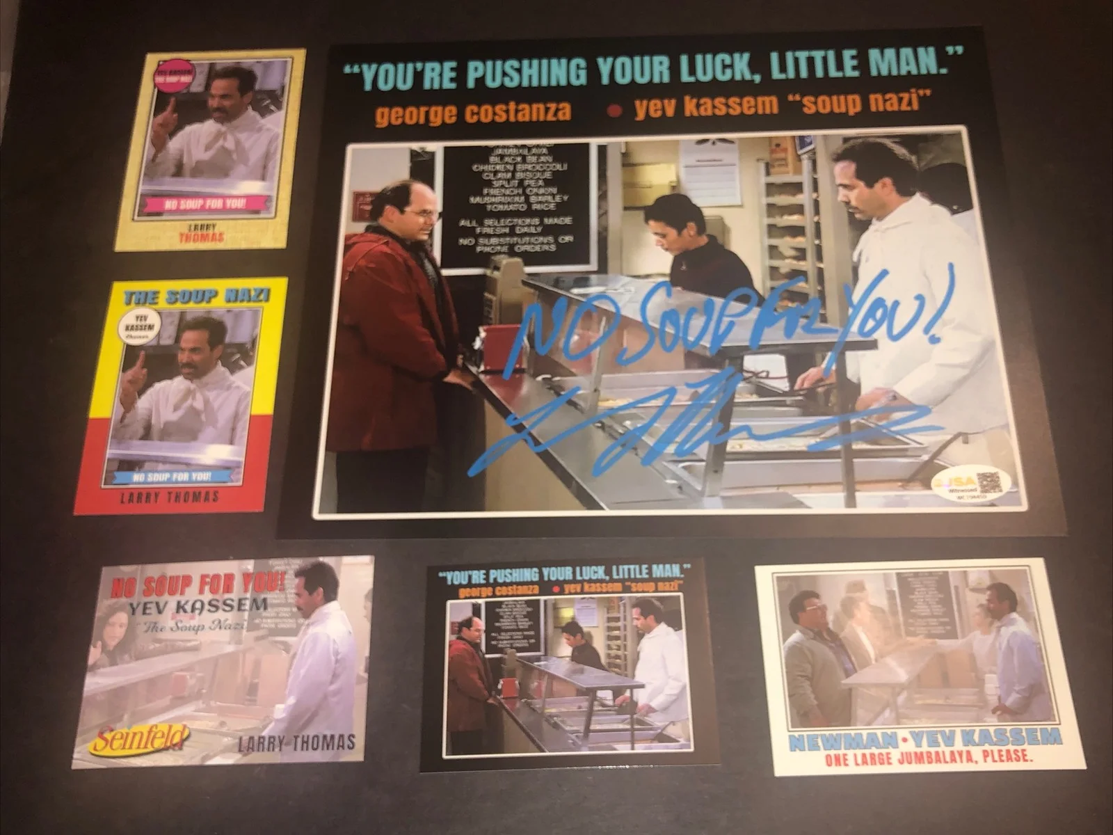 Larry Thomas — JSA Larry Thomas Signed Soup Nazi Seinfeld Autographed 8x10 Free Bonus Card 450
