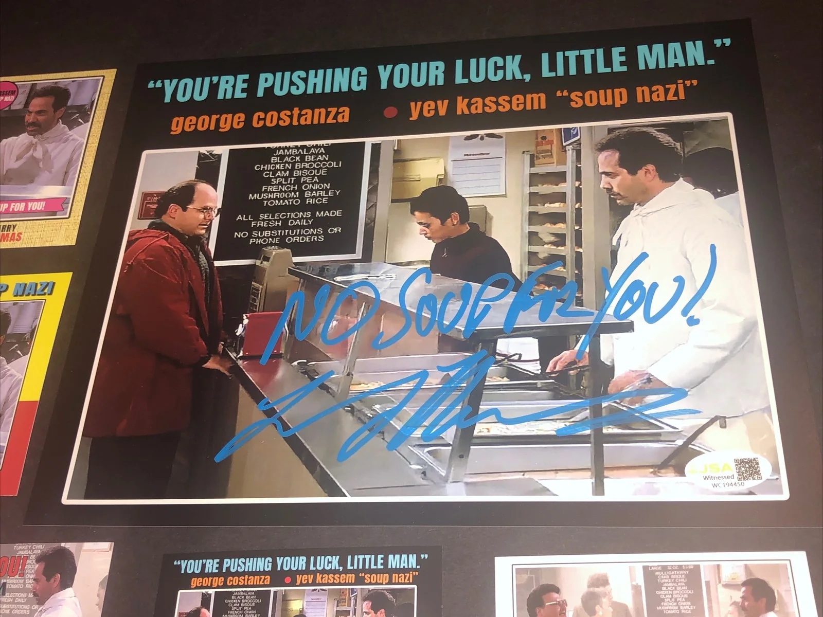 Larry Thomas — JSA Larry Thomas Signed Soup Nazi Seinfeld Autographed 8x10 Free Bonus Card 450, изображение 2