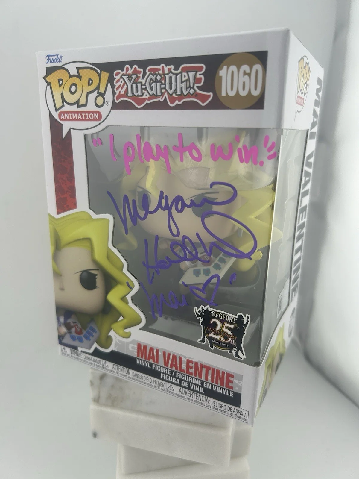 Megan Hollingshead — Megan Hollingshead Signed Yu-Gi-Oh Mai Valentine 1060 Inscribed Funko Pop OC Pk