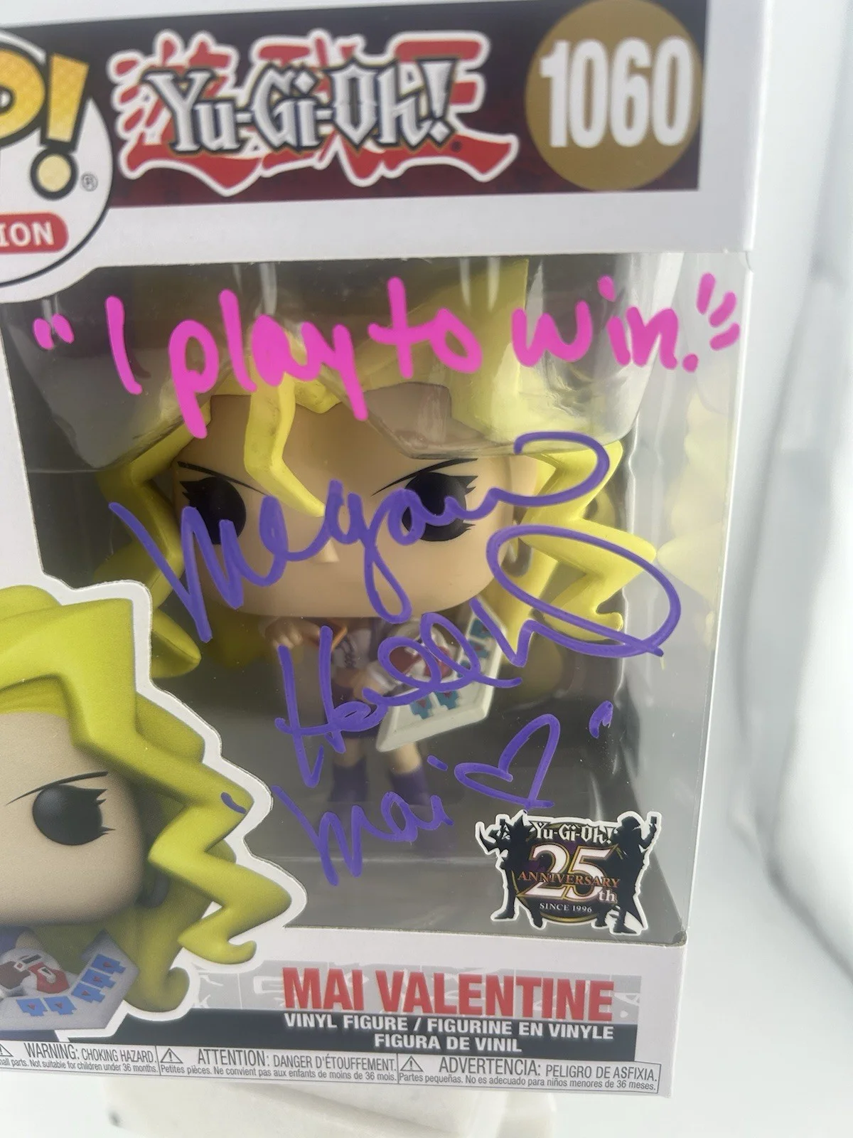 Megan Hollingshead — Megan Hollingshead Signed Yu-Gi-Oh Mai Valentine 1060 Inscribed Funko Pop OC Pk, изображение 2