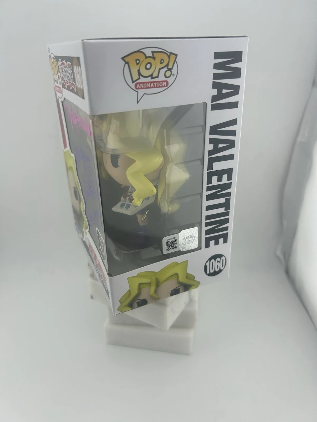 Megan Hollingshead — Megan Hollingshead Signed Yu-Gi-Oh Mai Valentine 1060 Inscribed Funko Pop OC Pk, изображение 3