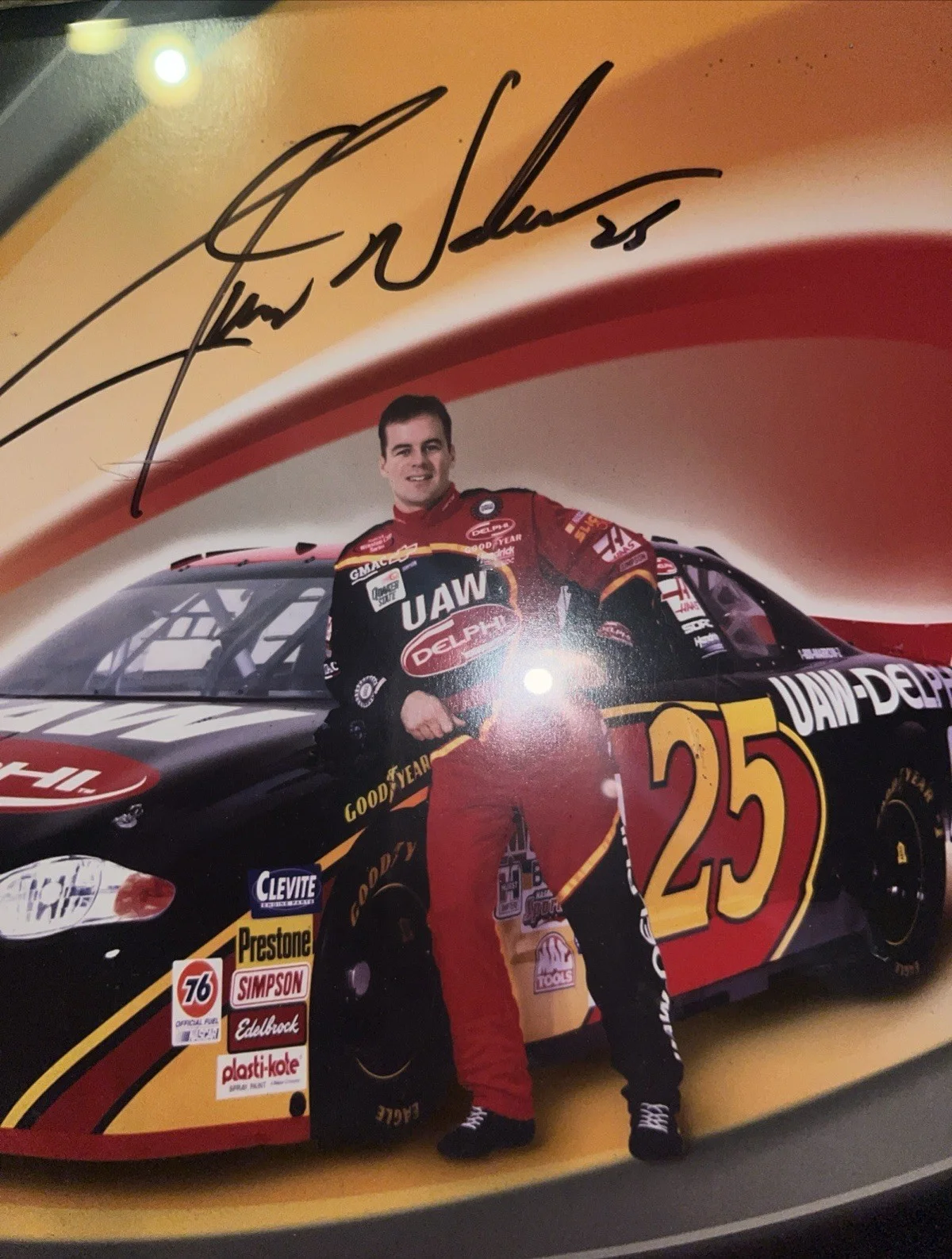 Jerry Nadeau NASCAR: Hand Signed Sport Framed Photograph 8 x 10 Inches, изображение 2
