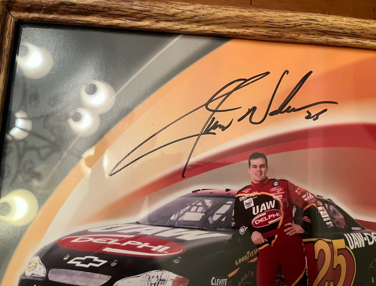 Jerry Nadeau NASCAR: Hand Signed Sport Framed Photograph 8 x 10 Inches, изображение 3