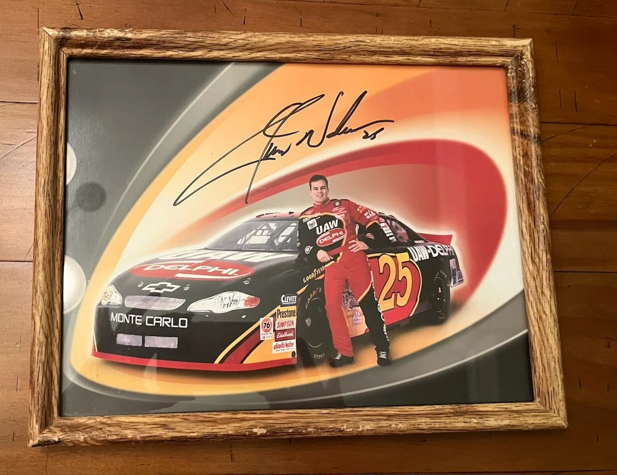 Jerry Nadeau NASCAR: Hand Signed Sport Framed Photograph 8 x 10 Inches, изображение 4