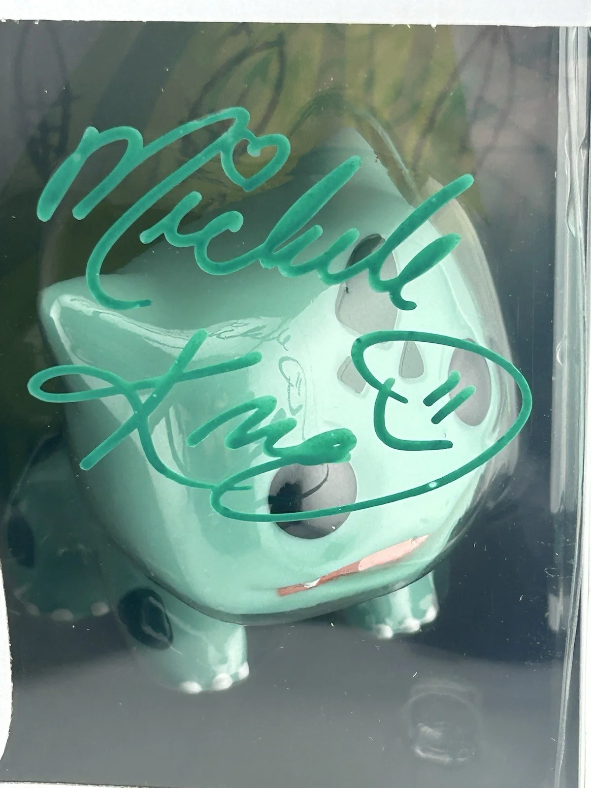 Michele Knotz — Michele Knotz Signed Autograph Bulbasaur Funko Pop 453 Pokemon OCCM Cert Green, изображение 2