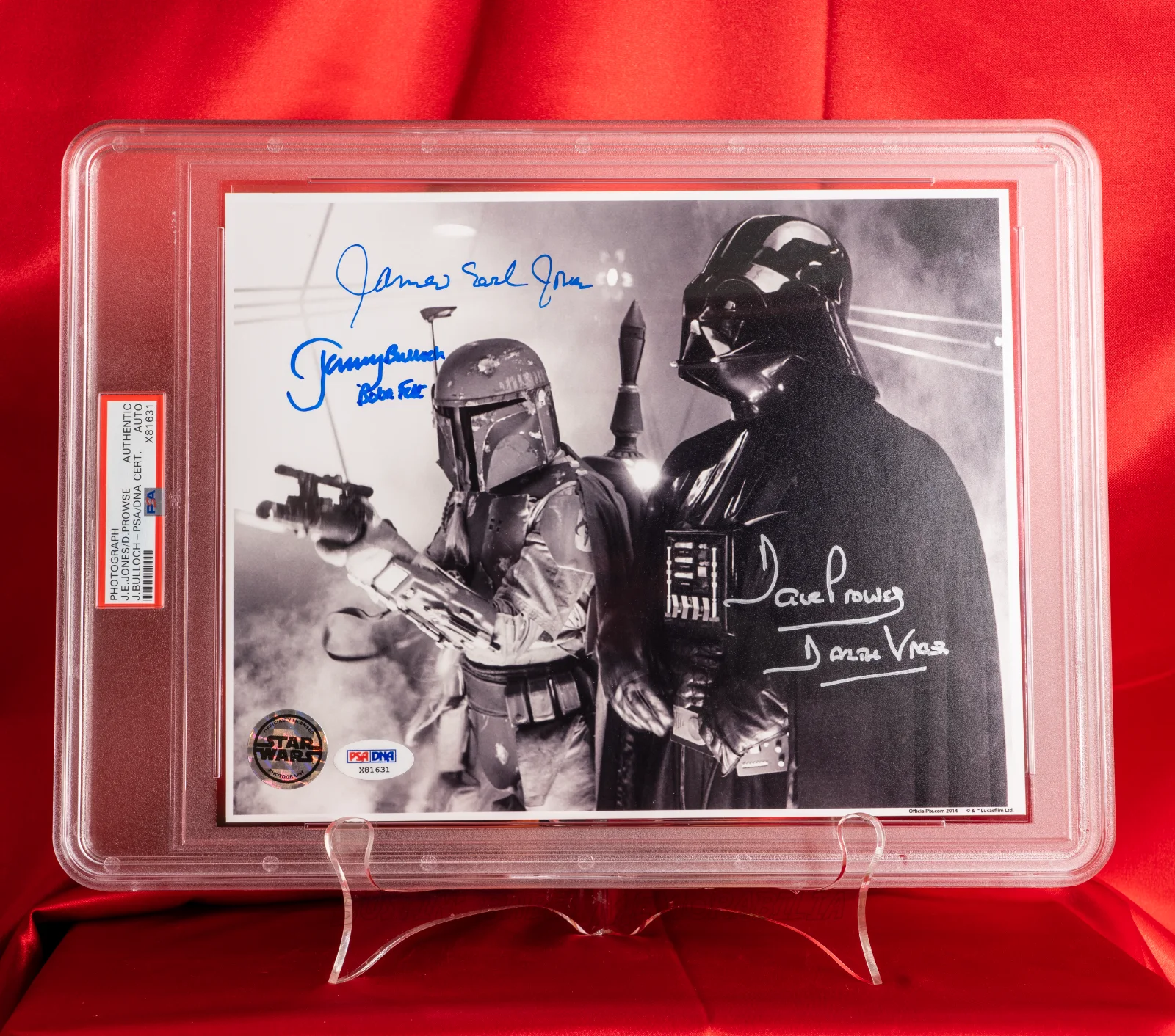 James Earl Jones, Jeremy Bulloch, David Prowse — PSA Signed JAMES EARL JONES, JEREMY BULLOCH, DAVID PROWSE 8x10 Photo | Star Wars