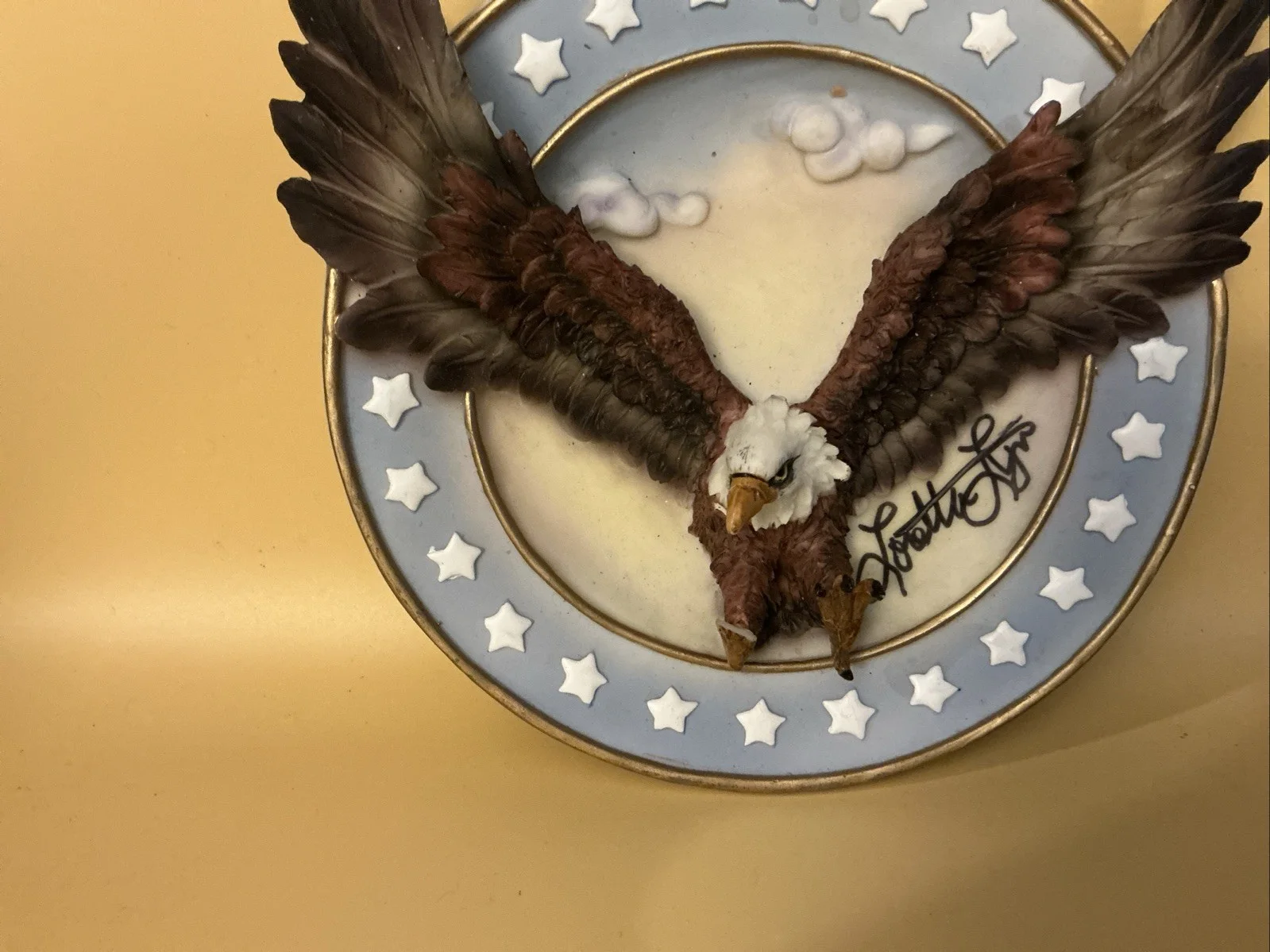 Loretta Lynn Autographed Plate Eagle, image 2