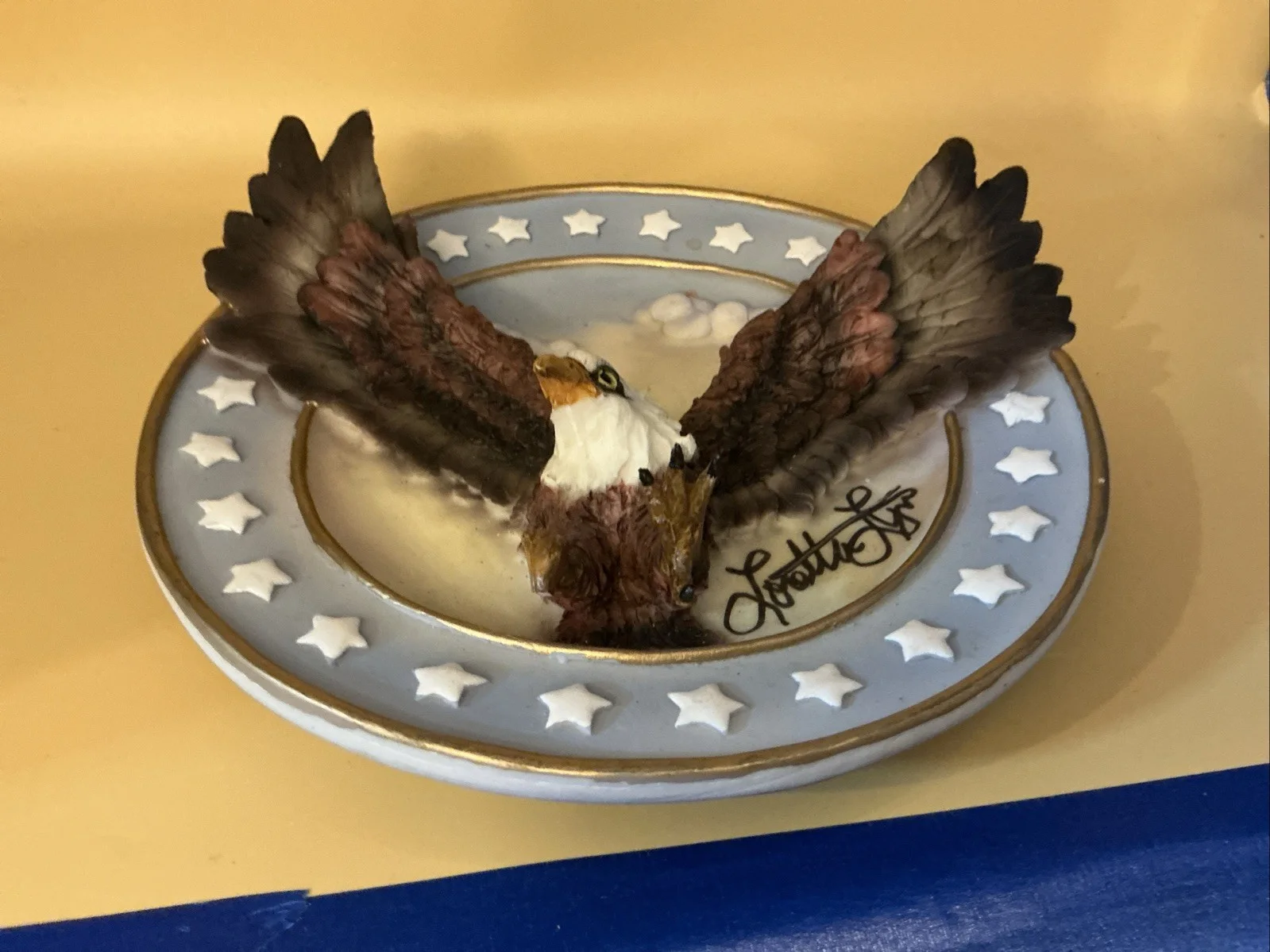 Loretta Lynn Autographed Plate Eagle, image 4