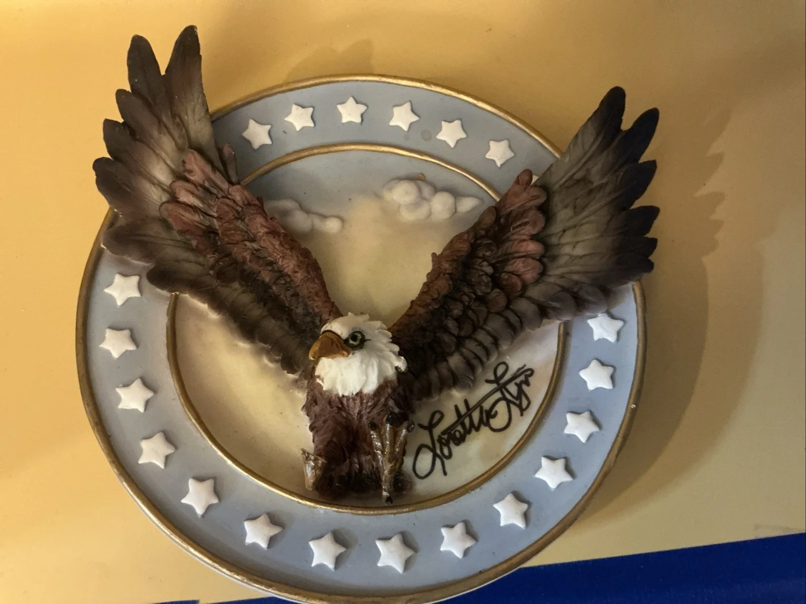 Loretta Lynn Autographed Plate Eagle, image 5