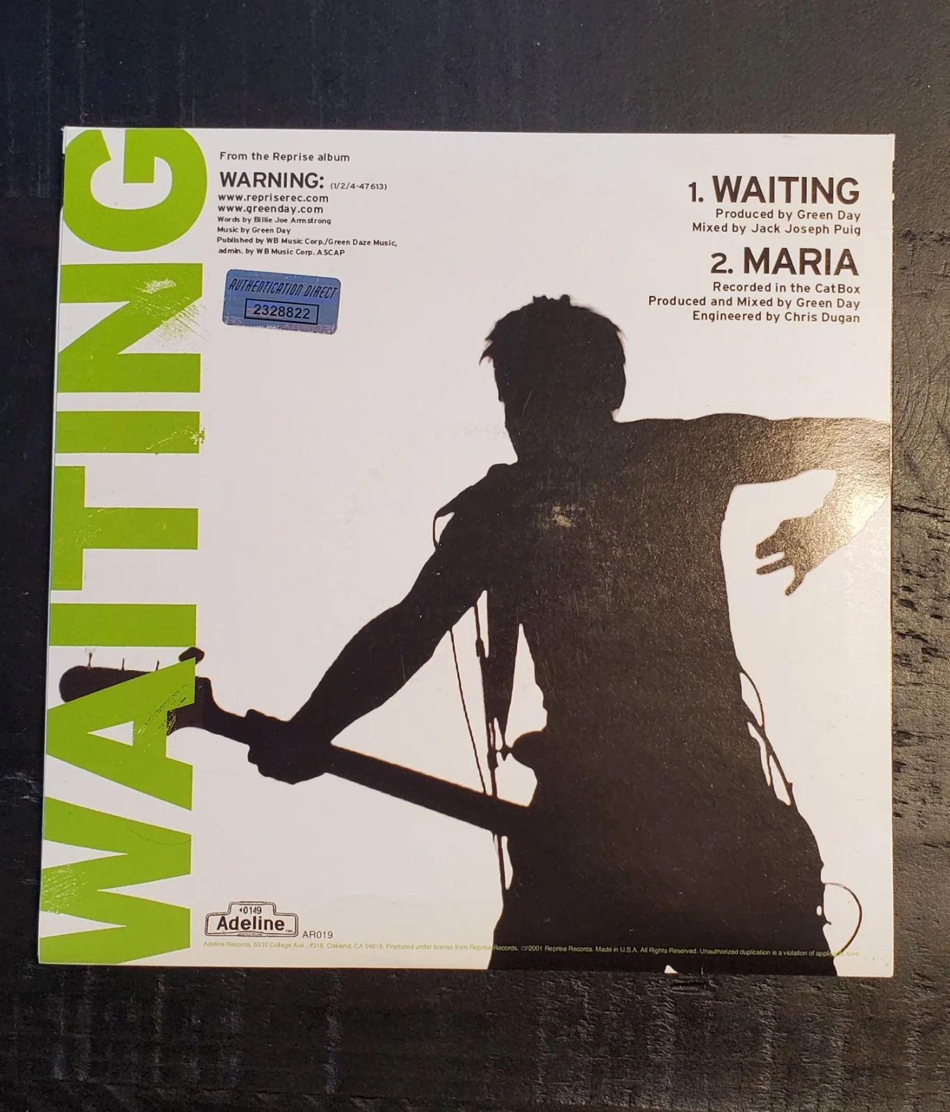 Green Day Full Band Waiting Maria Hand Signed Autographed Vinyl LP Album Record, изображение 3