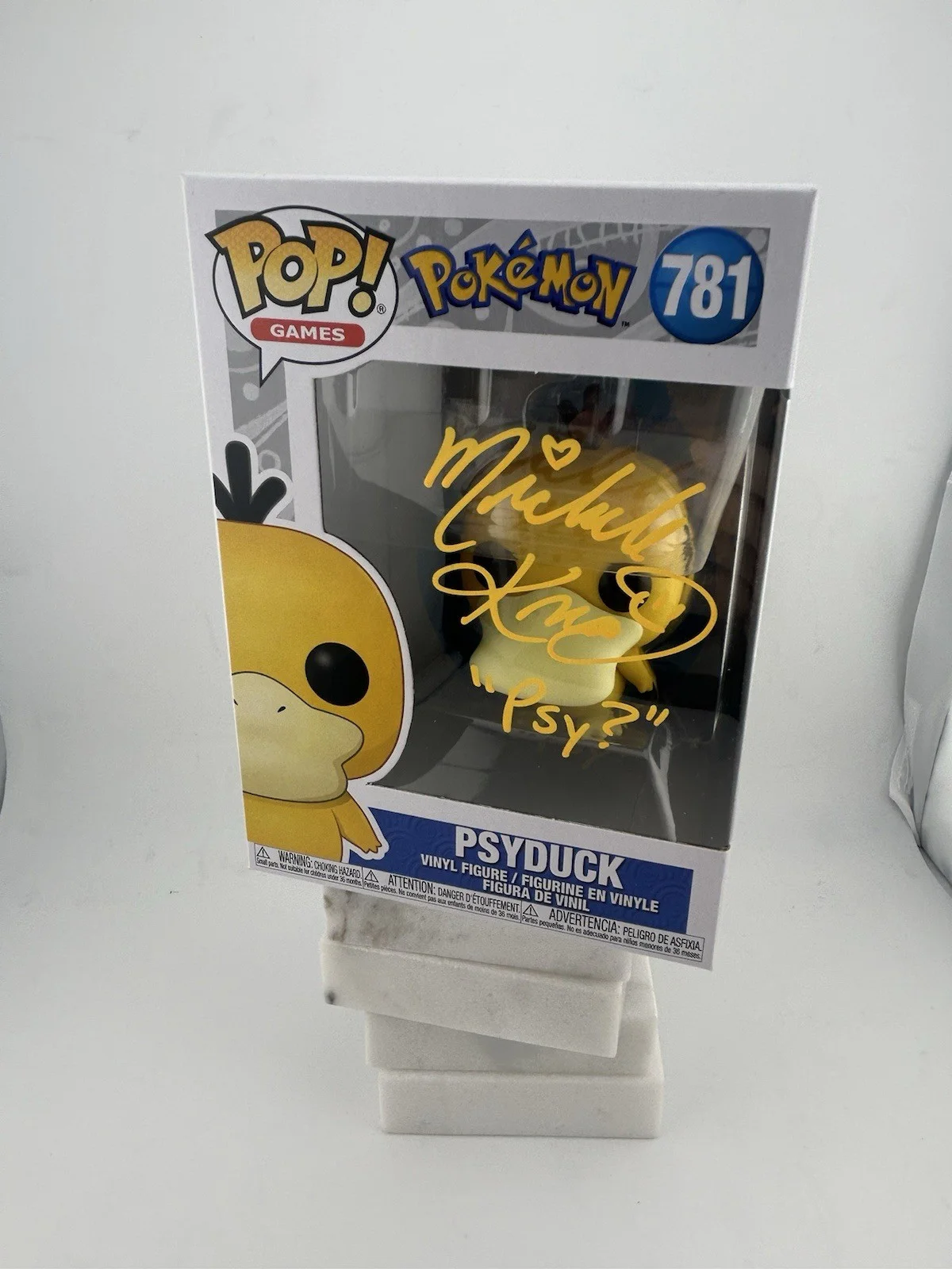 Michele Knotz — Michele Knotz Signed Autograph w/ Inscription PSY Funko Pop 781 Pokemon OCCM YW