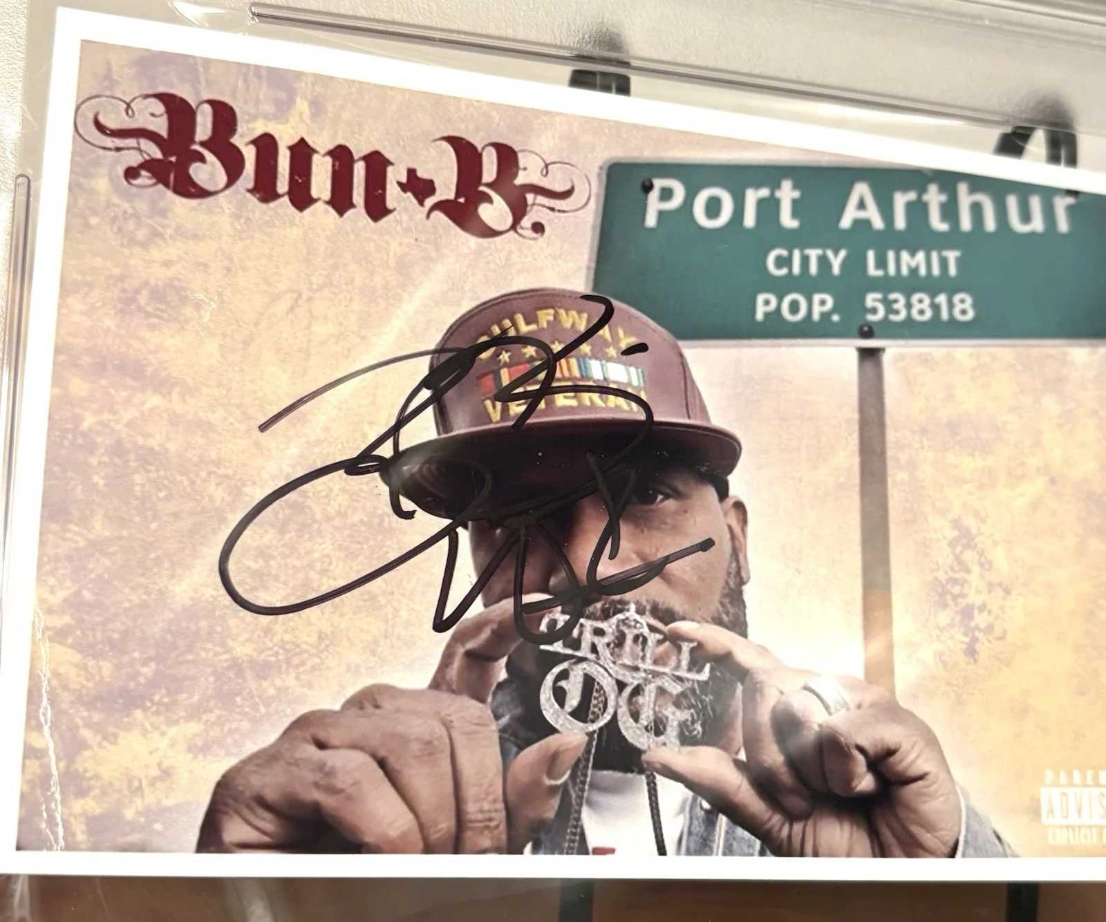BUN B UGK SIGNED Photo PSA/DNA AUTHENTICATED Auto Slabbed HOUSTON RAP HIP HOP, изображение 2