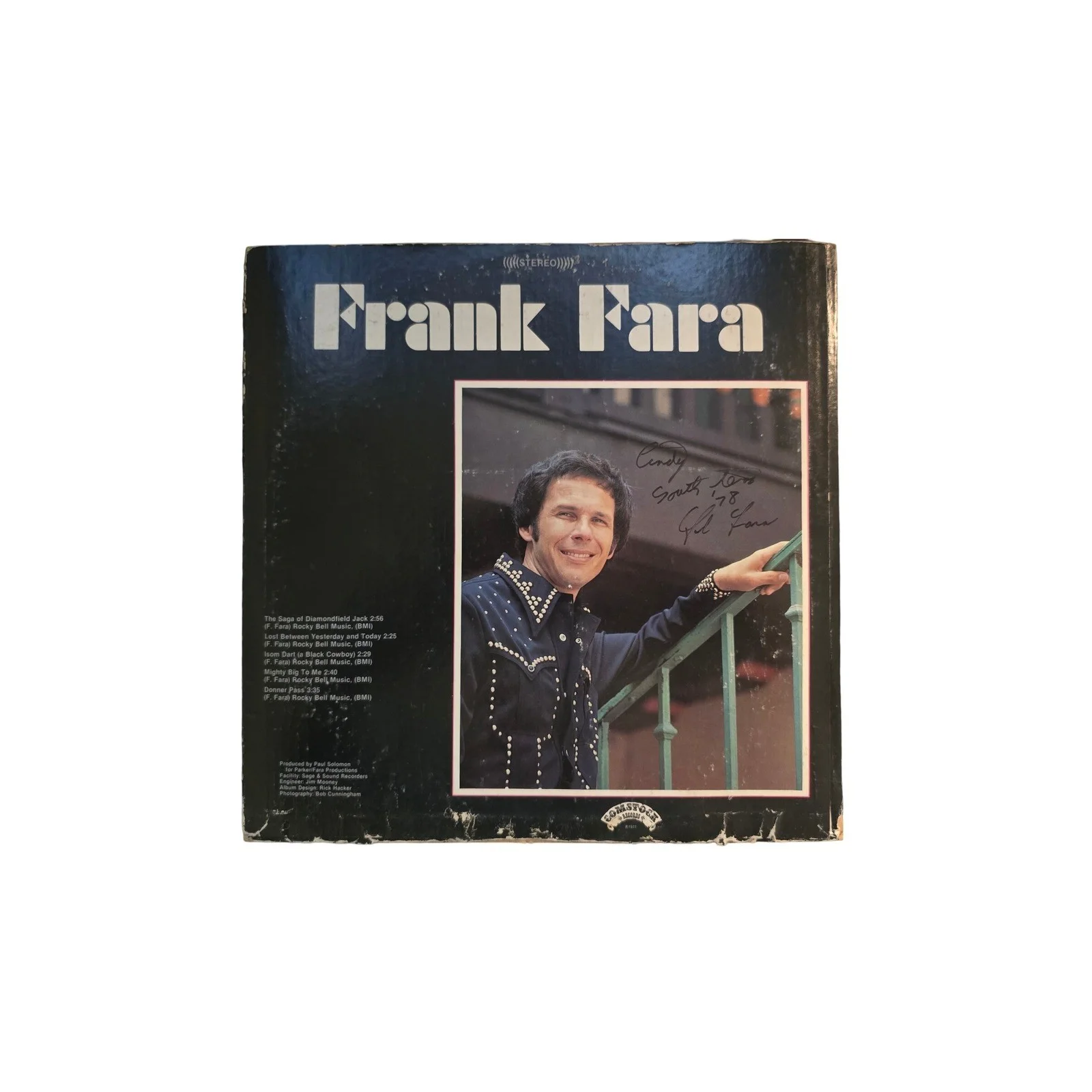 Signed Patty Parker & Frank Fara LP 1977 Record Autographed Country Vinyl, изображение 2