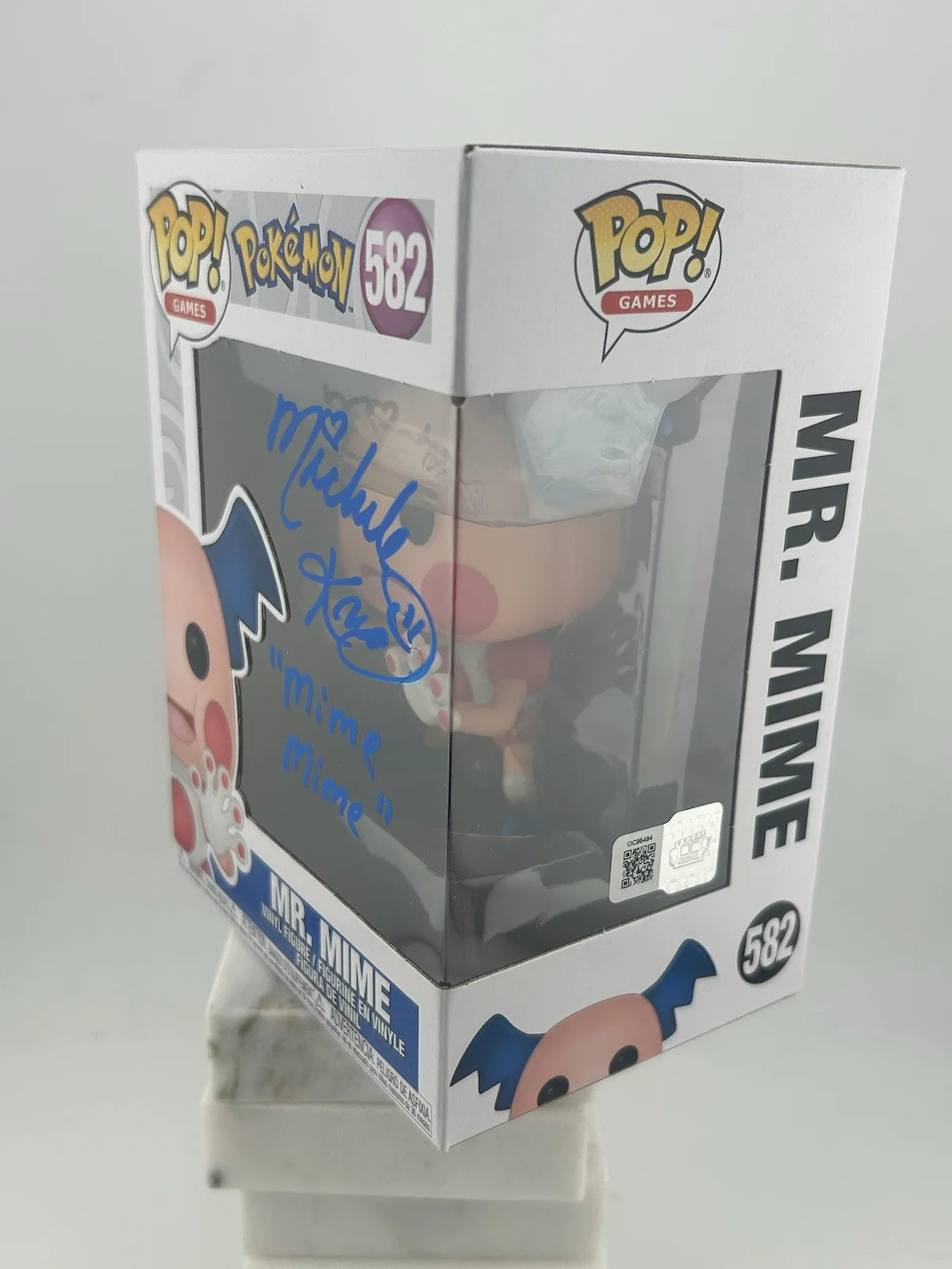 Michele Knotz — Michele Knotz Signed Autograph w/ Inscription Mr. Mime Funko Pop 582 Pokemon BL, image 3